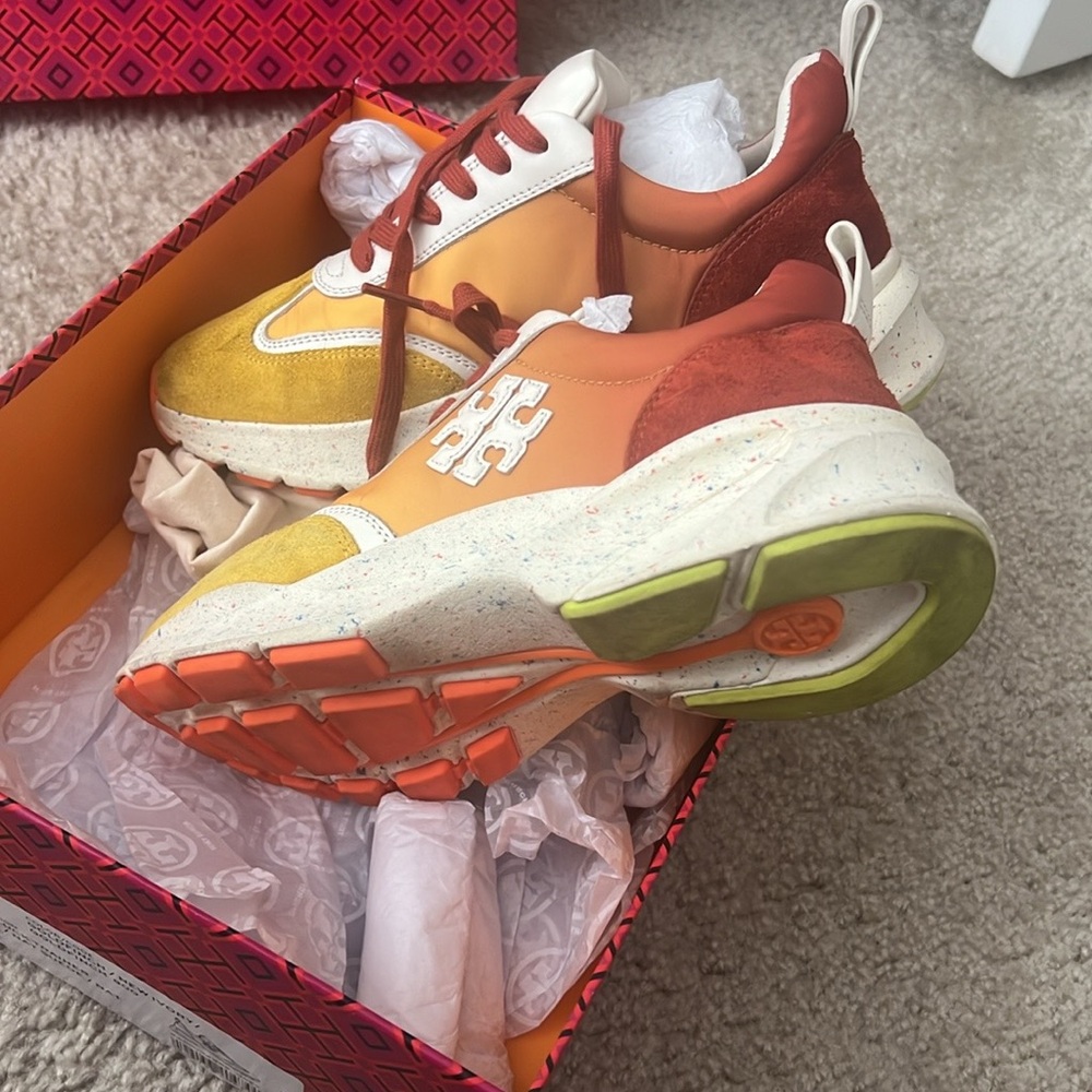 Puma Kids Sneakers in Orange, Yellow, and Cream